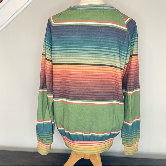 AVIATOR NATION Serape Bolt Stitch Sweatshirt Jungle Size Small - Picture 3 of 8